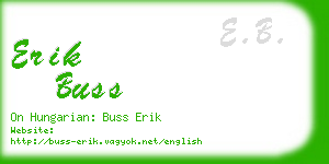 erik buss business card